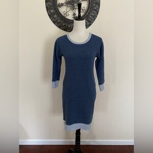 J. Crew Blue and Gray Women's Sweatshirt Casual Lounge Dress